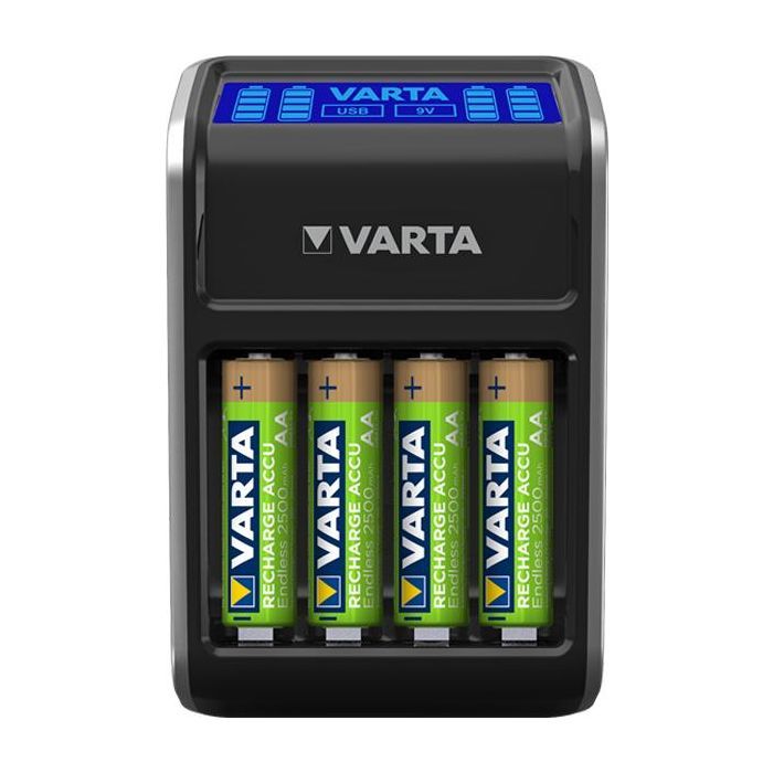 Зарядное устройство для аккумуляторов Varta LCD PLUG CHARGER +4*AA 2100 mAh Фото