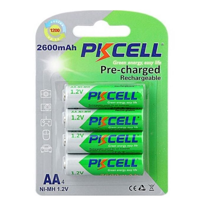 Аккумулятор PkCell AA R6 NiMH 2600mAh * 4 Фото