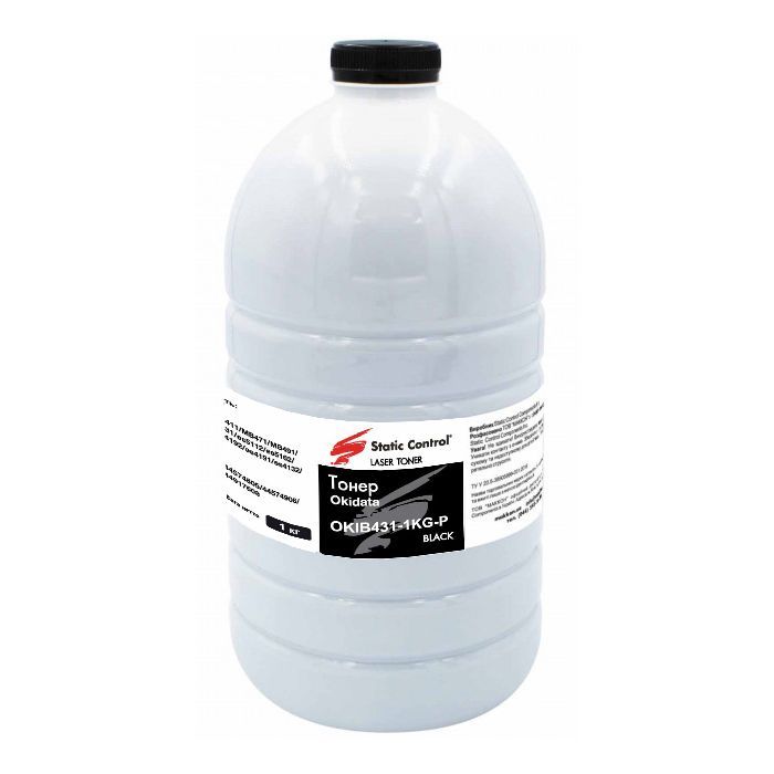 Тонер Static Control Oki B431 1кг, фасовка Фото