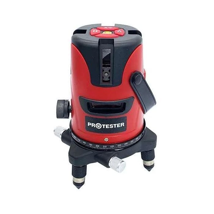 Лазерный нивелир Protester 5 линий 1H/4V красный луч Фото