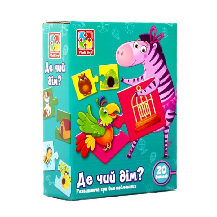 Развивающая игрушка Vladi Toys Где чей дом , украинский язык Фото