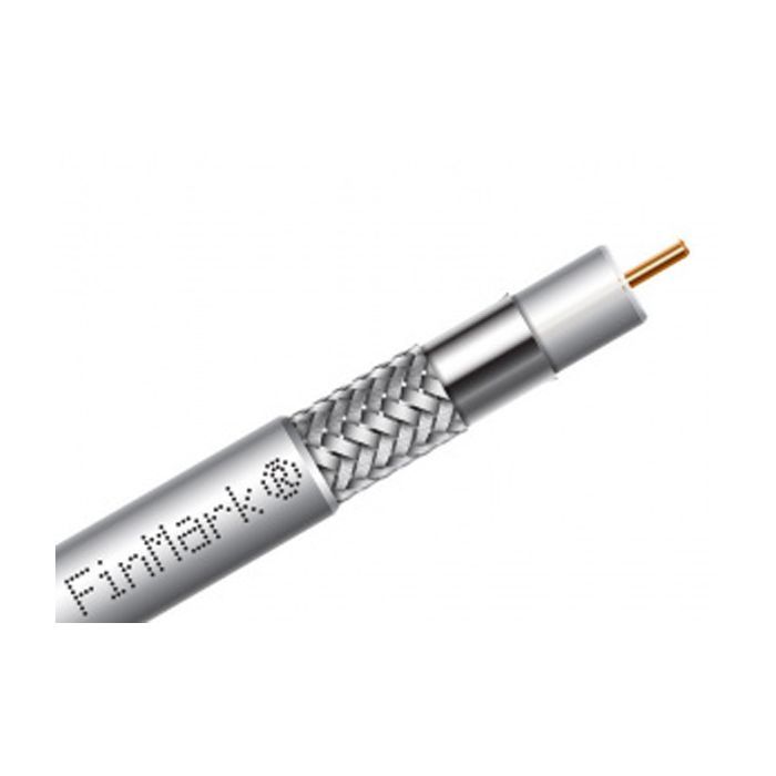 Кабель телевизионный FinMark RG-660, CCS, 100м, white Фото