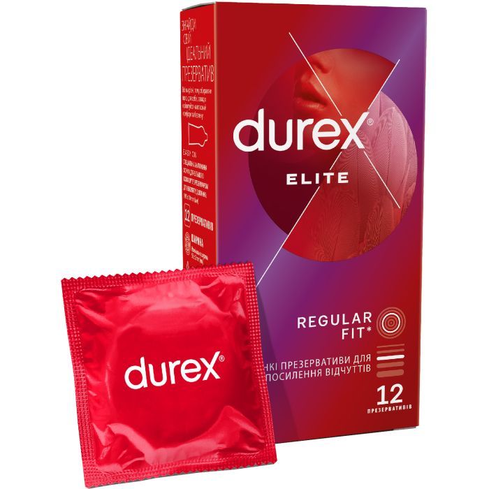 Презервативы Durex Elite с силиконовой смазкой (тонкие) 12 шт. Фото