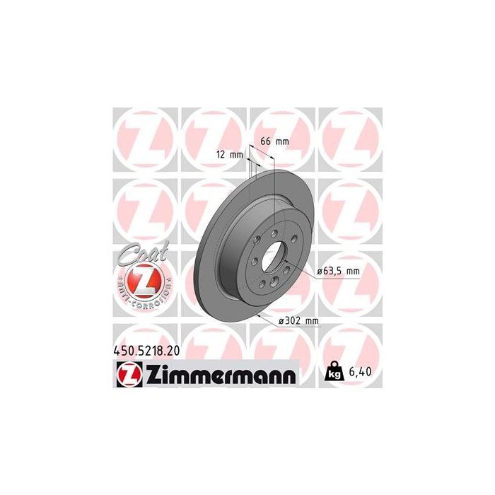 Тормозной диск ZIMMERMANN 450.5218.20 Фото