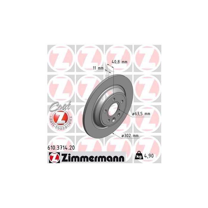 Тормозной диск ZIMMERMANN 610.3714.20 Фото