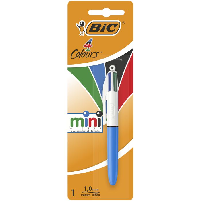 Ручка шариковая Bic 4 in 1 Colours Mini, голубая Фото