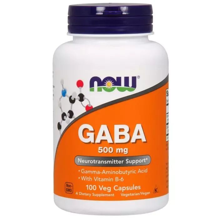 Аминокислота Now Foods GABA (Гамма-Аминомасляная Кислота) 500мг, 100 вег Фото