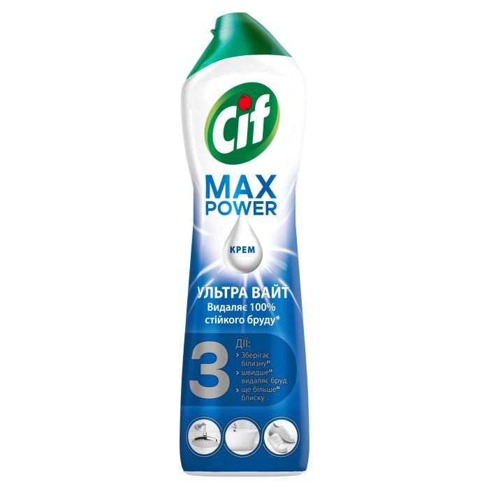 Крем для чистки кухни Cif Max Power Ультра Уайт 500 мл Фото