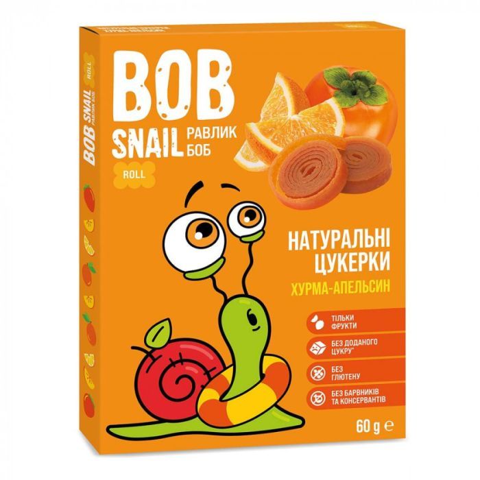 Конфета Bob Snail Улитка Боб Хурма-Апельсин 60 г Фото