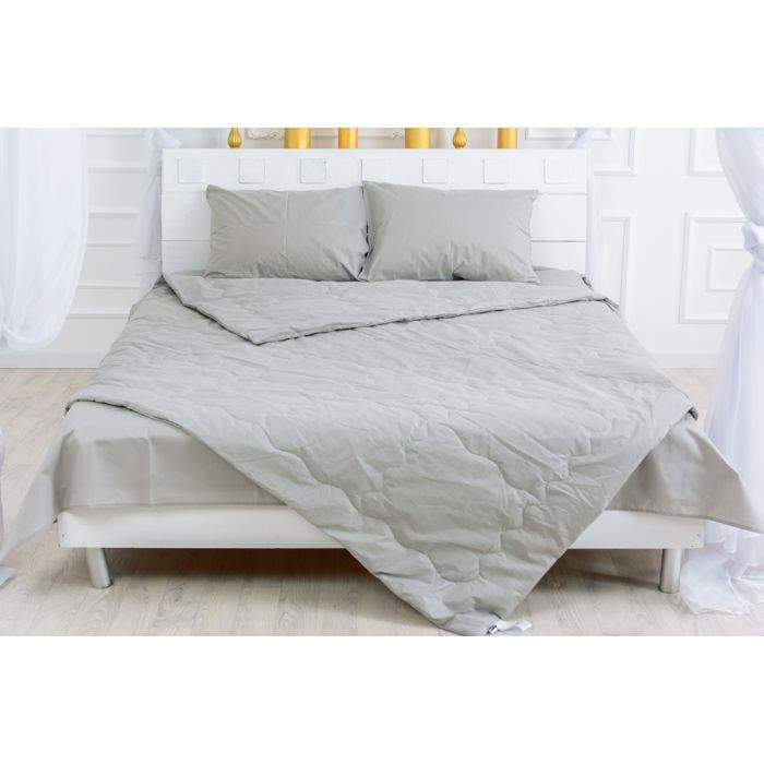 Одеяло MirSon шерстяное Летнее 2388 Light Gray 200x220 Фото