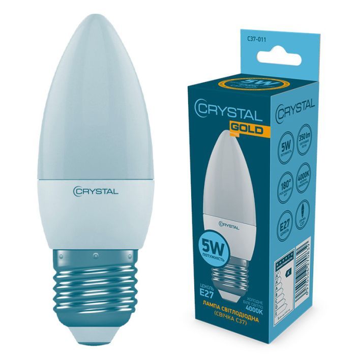 Лампочка CRYSTAL C37 5W PA Е27 4000K Фото