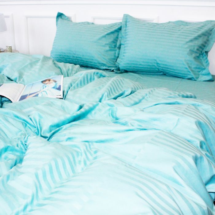 Постельное белье MirSon Satin 30-0015GreenWave 160х220 Сімейний Фото