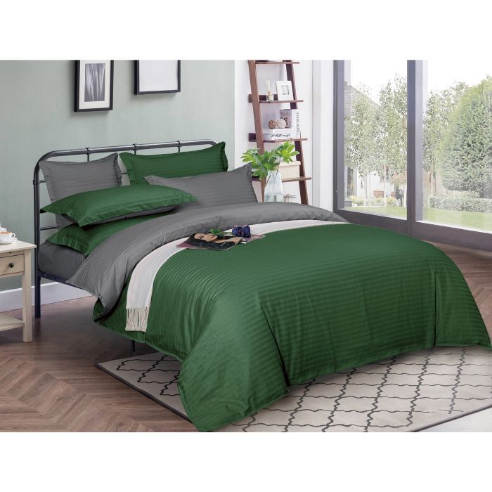 Постельное белье MirSon Satin Stripe 30-0017 + 30-0011Damir 160х220 Сімейн Фото