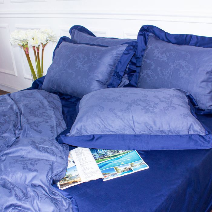 Постельное белье MirSon Satin Жаккард Raging sea 175х210 Фото