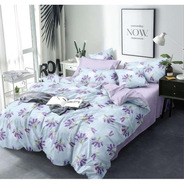 Постельное белье MirSon Бязь 17-0130 Lavender sea 220х240 Фото