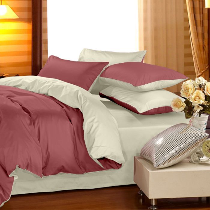 Постельное белье MirSon Сатин Premium 0847 + 0840 Ruby Євро Фото
