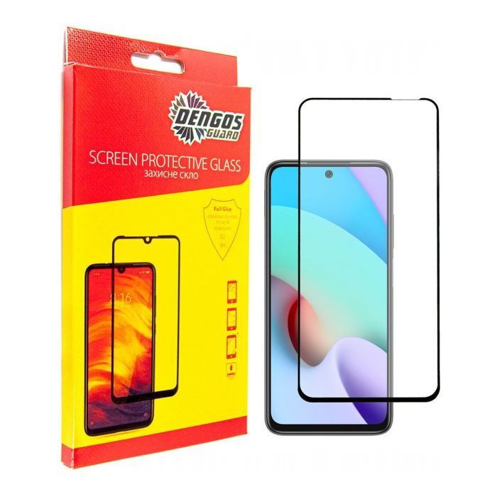 Стекло защитное Dengos Full Glue Xiaomi Redmi 10 2022 Фото