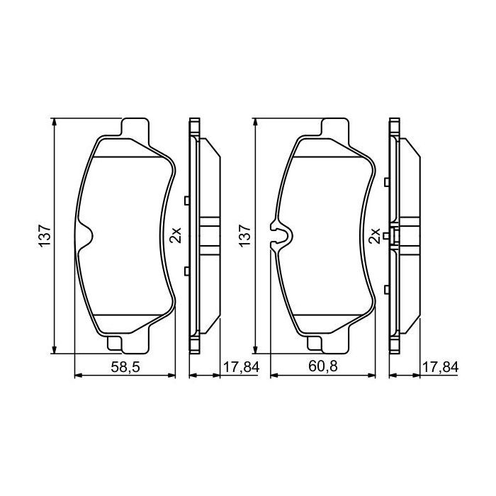 Тормозные колодки Bosch 0986494796 Фото