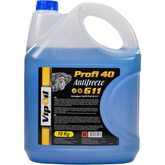 Антифриз VIPOIL G11 MEGA 40 blue 10 кг Фото