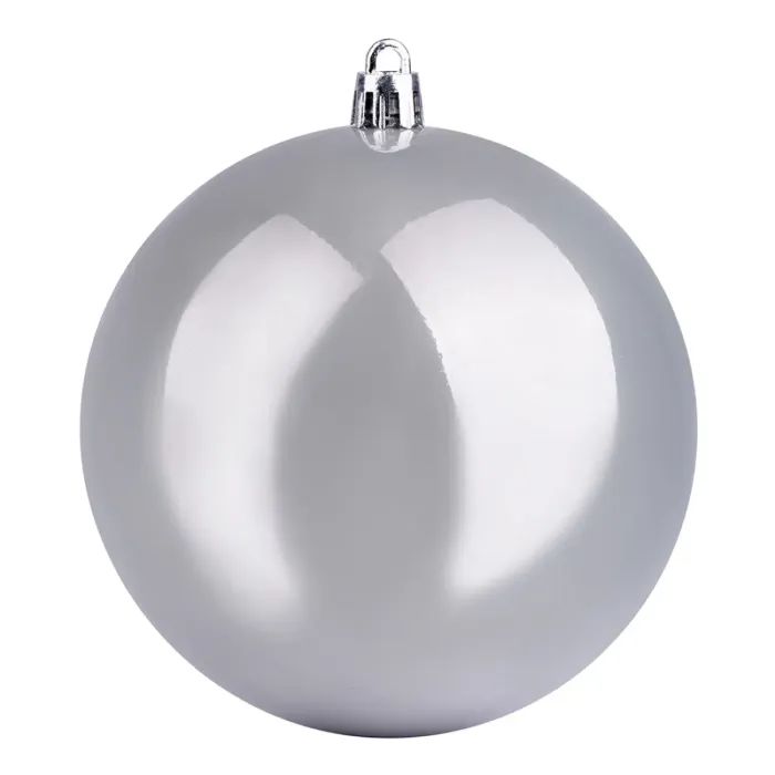 Елочная игрушка YES! Fun 10 см, срібна, перламутрова Фото