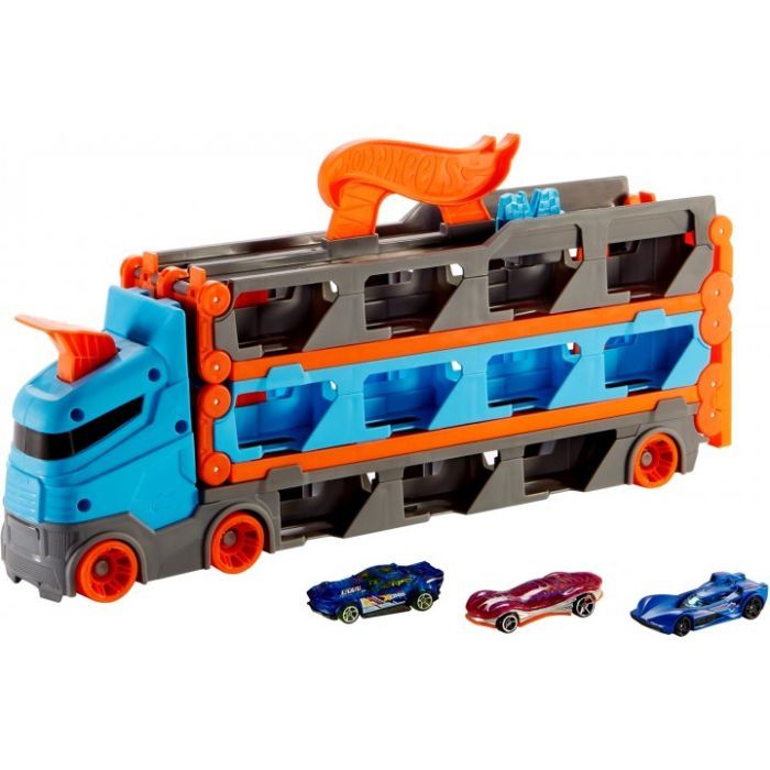 Игровой набор Hot Wheels Вантажівка-транспортер "Суперперегони" Фото