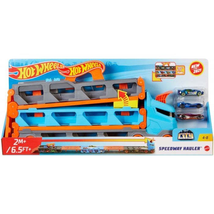 Игровой набор Hot Wheels Вантажівка-транспортер "Суперперегони" Фото 2
