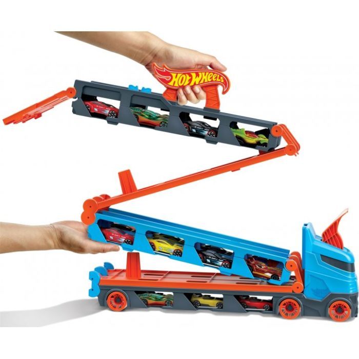 Игровой набор Hot Wheels Вантажівка-транспортер "Суперперегони" Фото 3