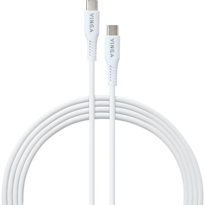 Дата кабель Vinga USB-C to USB-C 1.0m 60W TPE Фото