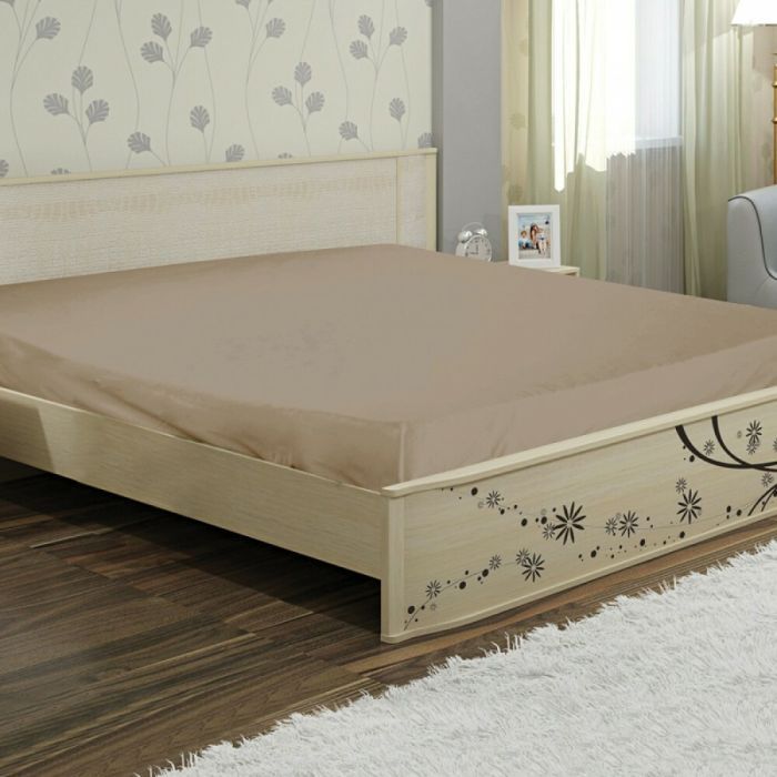 Простынь Ярослав бязь 04 кофе с молоком 200х220 Фото