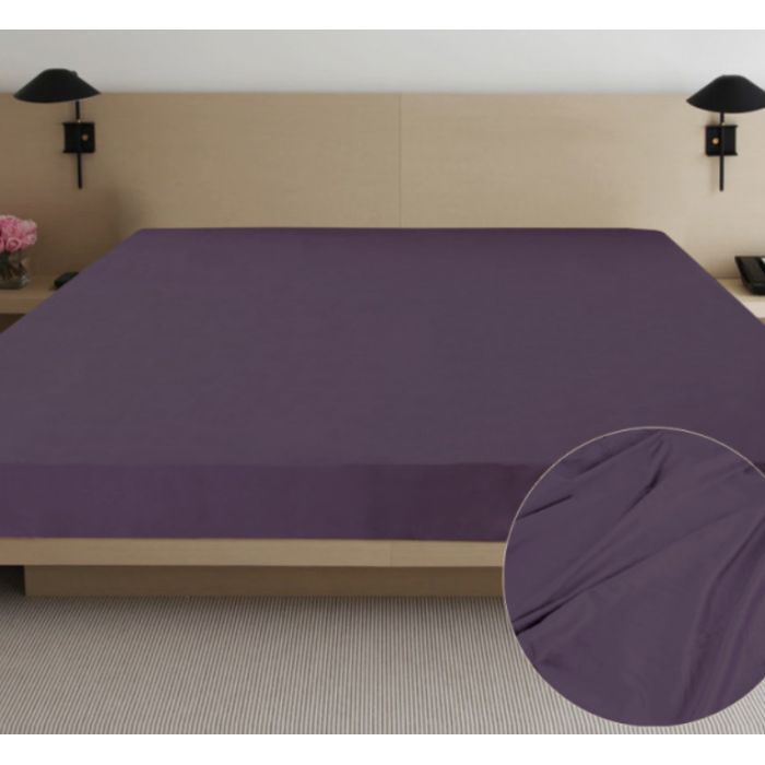 Простынь Ярослав сатин 09 сливовый 145х215 Фото