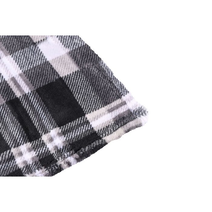 Плед Ardesto Flannel клітинка сіра, 200х220 см Фото 10