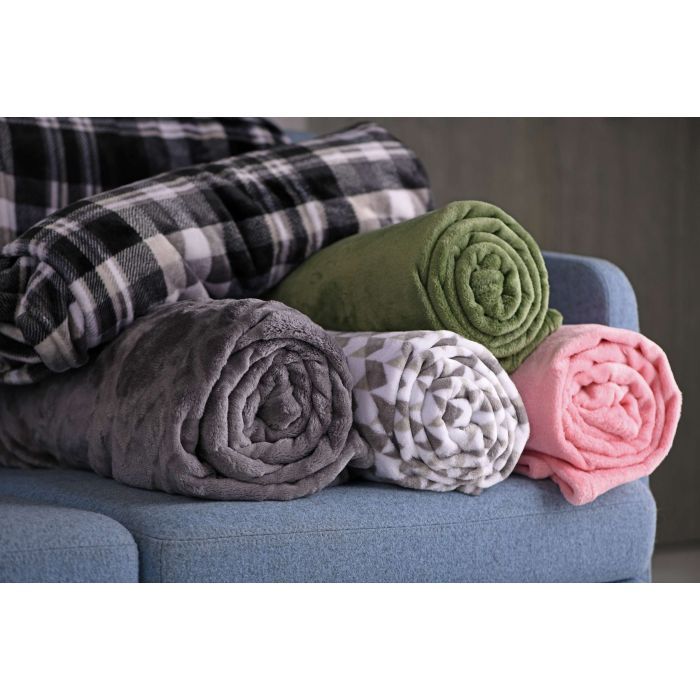 Плед Ardesto Flannel клітинка сіра, 200х220 см Фото 4