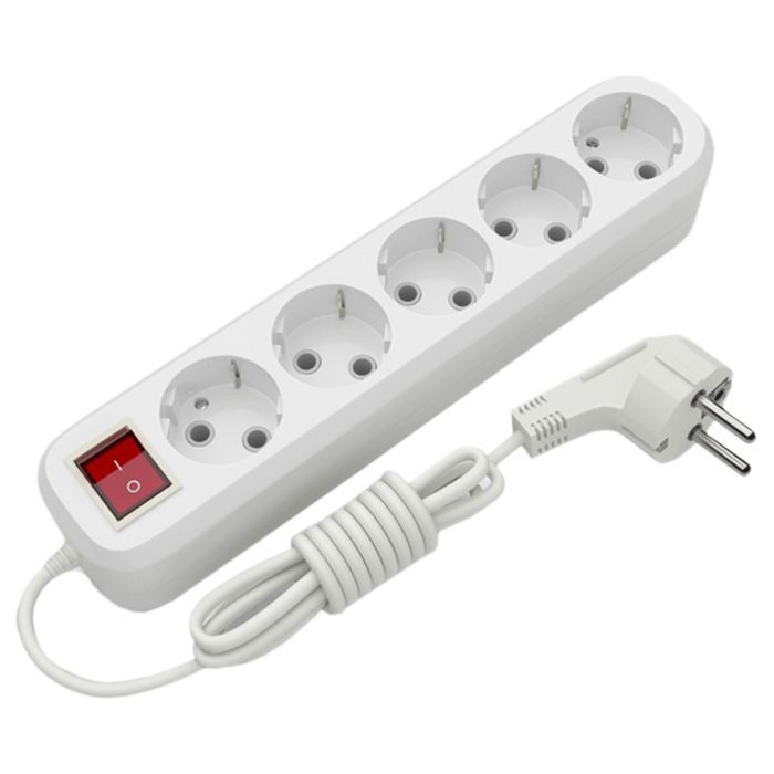 Сетевой удлинитель Electrum C-ES-1815 5.0m, 5 роз, white Фото