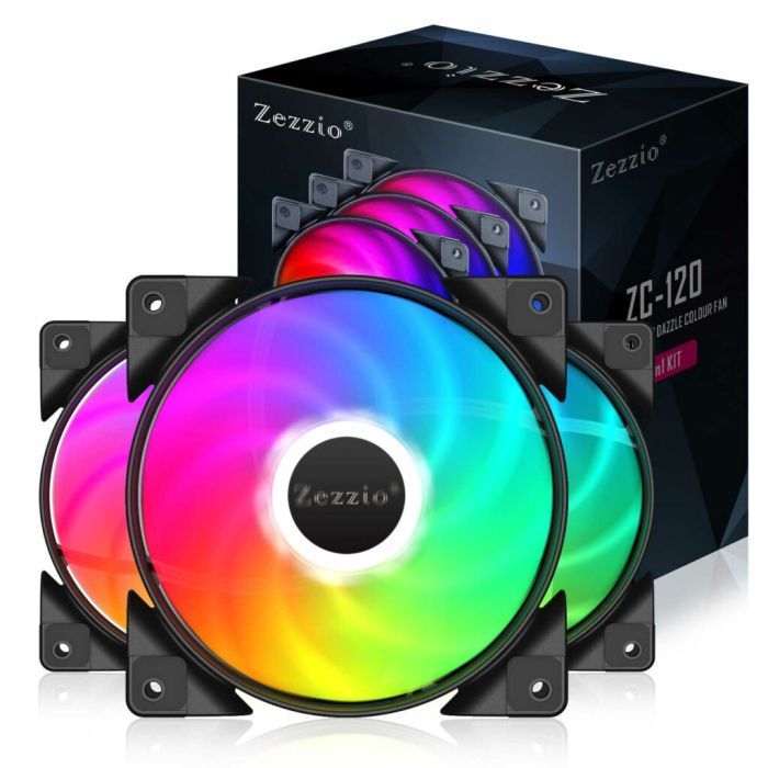 Кулер для корпуса Zezzio ZC-120 Colorful 3in1 Фото