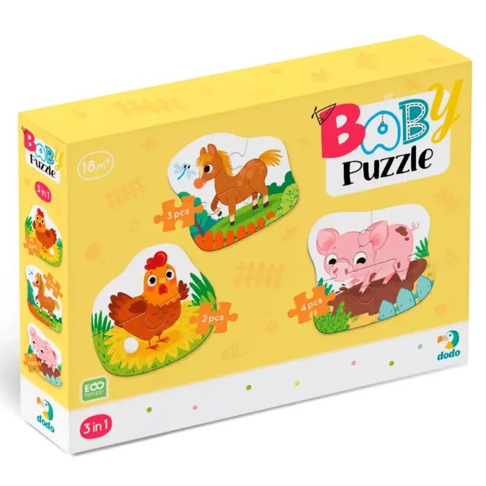 Пазл DoDo 3 в 1 День на ферме Фото