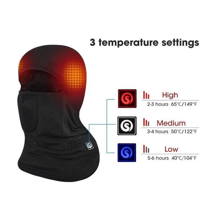 Балаклава с подогревом 2E Shadow Black L Фото