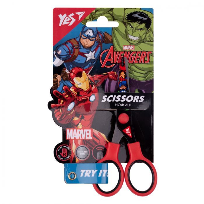 Ножницы Yes Marvel.Avengers 13см, з принтом на лезі Фото
