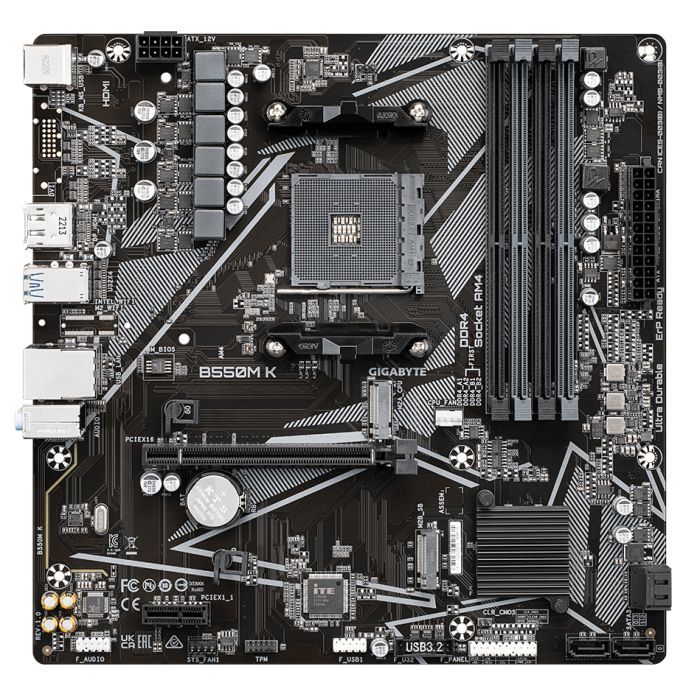 Материнская плата GIGABYTE B550M K Фото