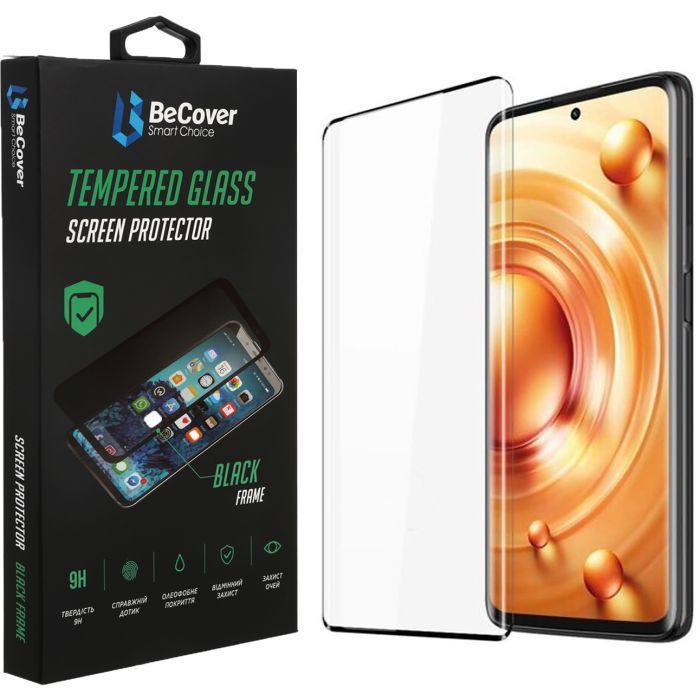 Стекло защитное BeCover Xiaomi 12 Lite Black Фото