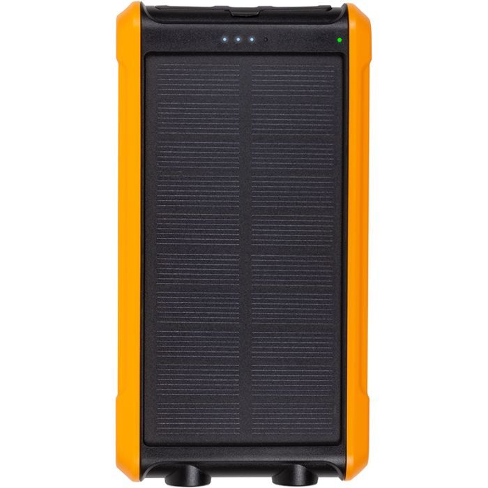 Батарея универсальная PowerPlant 10000mAh, USB-A*2, + Solar 5.5V-0,2A Фото