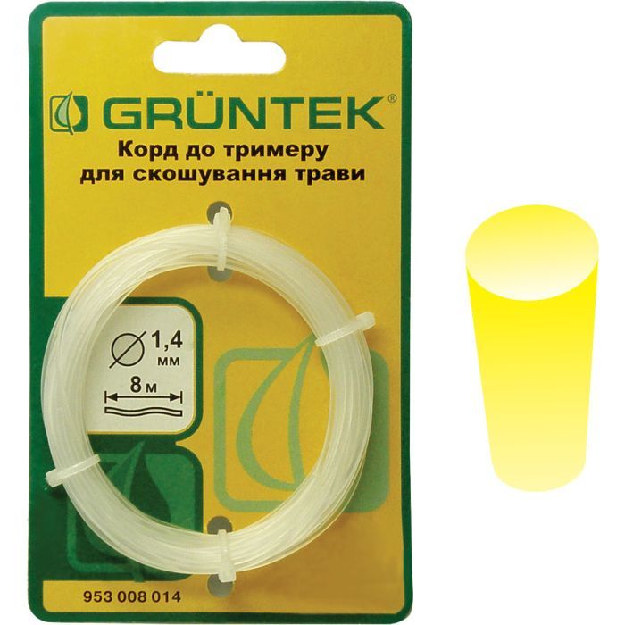 Жилка косильная Gruntek 1.4 мм х 8 м Фото