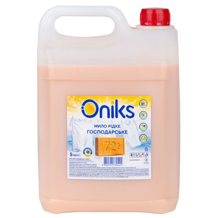 Гель для стирки Oniks Жидкое хозяйственное мыло 5 кг Фото