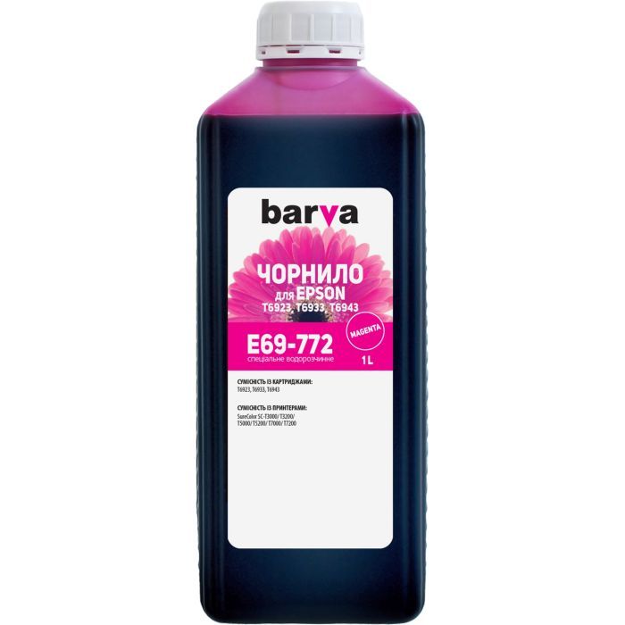 Чернила Barva Epson E69, 1 л, magenta Фото