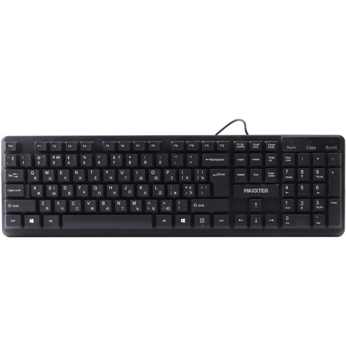 Клавиатура Maxxter KBM-U01-UA USB Black Фото