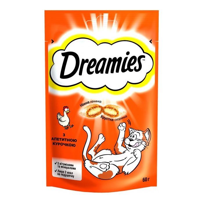 Лакомство для котов Dreamies з куркою 60 г Фото