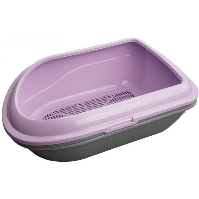 Туалет для кошек AnimAll CNR-130 із сіткою фіолетовий Фото