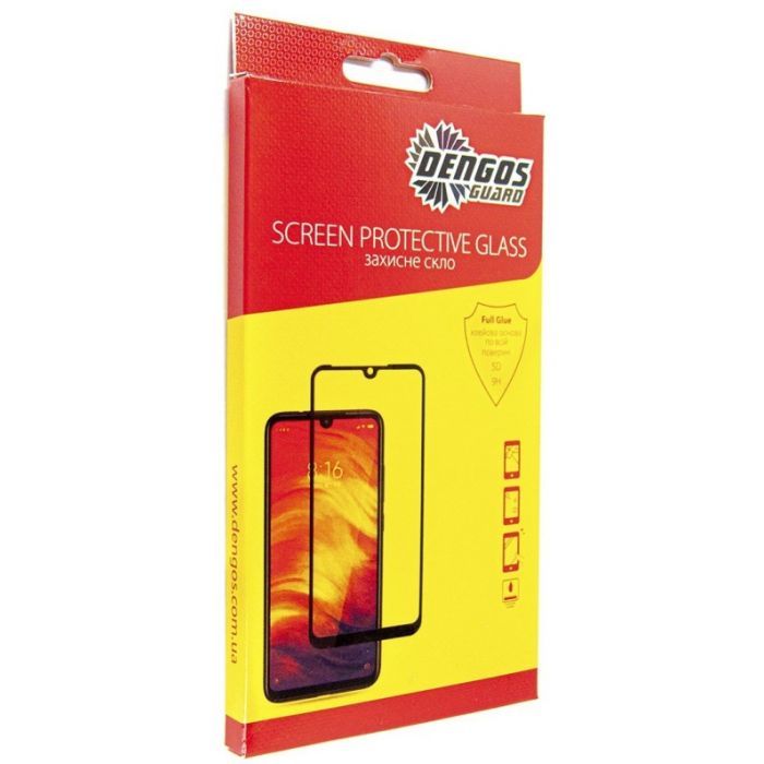 Стекло защитное Dengos Full Glue Vivo Y02 (black) Фото