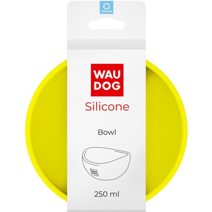 Посуда для кошек WAUDOG Silicone Миска 250 мл жовта Фото