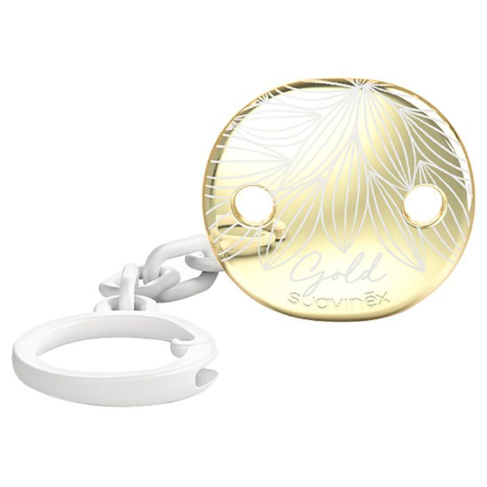 Клипса для пустышек Suavinex Gold Edition белая Фото