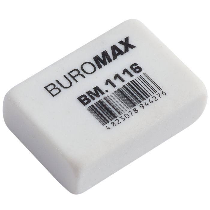 Ластик Buromax S прямоугольная 26x18x8 мм белая Фото